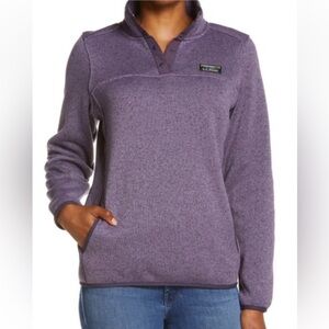 NEW LL Bean Women’s Better Sweater Pullover In Purple Large L Jacket Coat